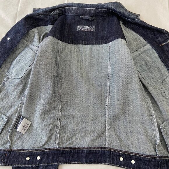 Silver jeans co. Women Vintage-Style Denim Jacket With Button Front & Contr - Picture 9 of 16